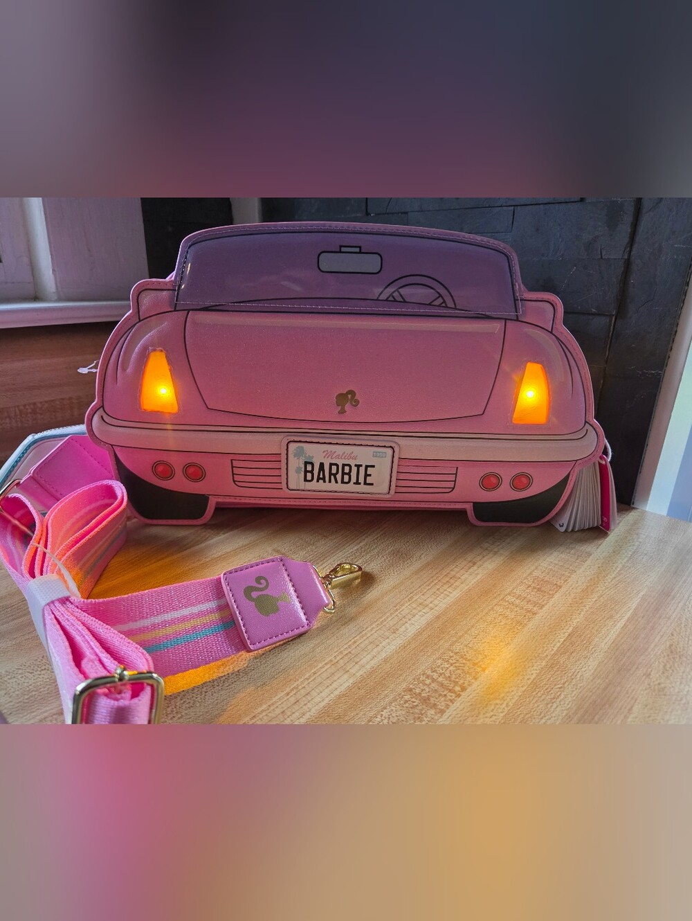 Barbie Loungefly NWT Barbie Car Crossbody W/Light Up Headlights,Bag Charm, Etc